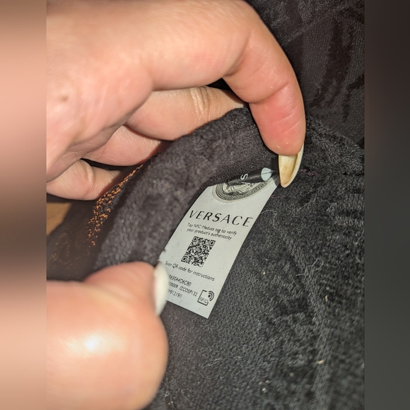 NEW VERSACE MEDUSA STUDDED JACQUARD SLIPPERS - Picture 5 of 6